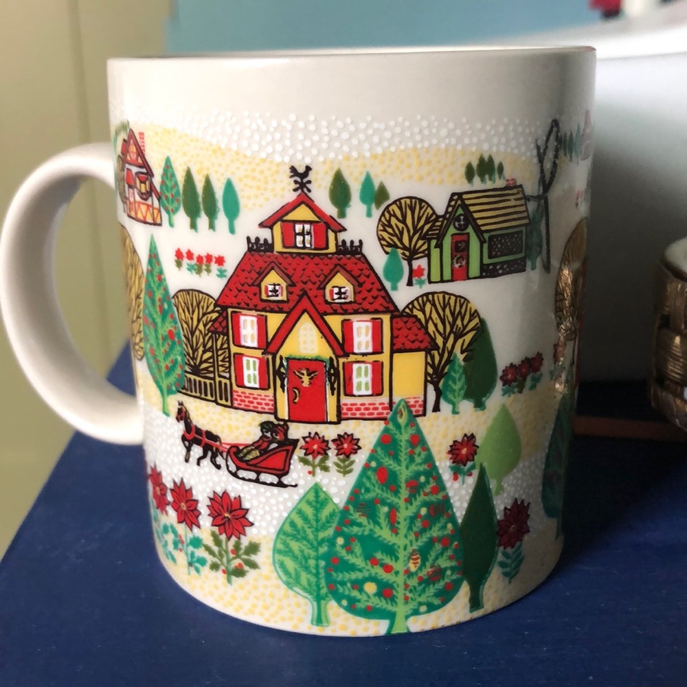 Vintage Otagiri Mug Christmas Holiday Winter Japan